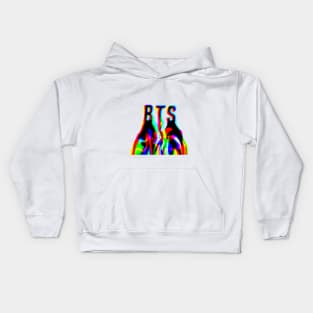 BTS RGB paint text design Kids Hoodie